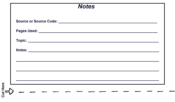 research paper note taking template
