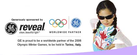 GE is proud to be a worldwide partner of the 2006 Olympic Winter Games, to be held in Torino, Italy. Download the resources for an exciting activity and fun facts about how GE is helping to bring the Games to light. 