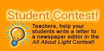 Student Contest! Teachers, help your students write a letter to a newspaper editor about Thomas Edison's great invention!