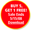 sales burst: Buy 5 Get 1 Free