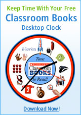 Classroom Books Desktop Clock - Download Now!