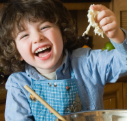 A child cooking 
