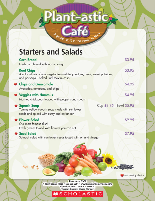 Menus and Magazine Articles