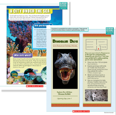 Example Sheets: "A City Under the Sea" and "Dinosaur Days"