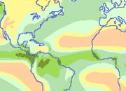 <p>Map of the average annual precipitation in the world. (Grolier Interactive Inc.)</p>