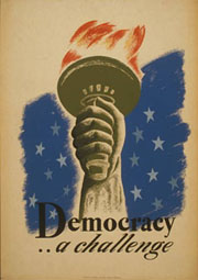 Works Progress Administration (WPA) poster from 1940 promoting democracy. (Library of Congress)