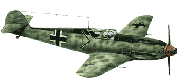 The Messerschmitt BF-109 fighter, heavily armed yet swift, was Germany's most efective combat aircraft&nbsp;during the early stages of World War II. (Grolier Interactive Inc)