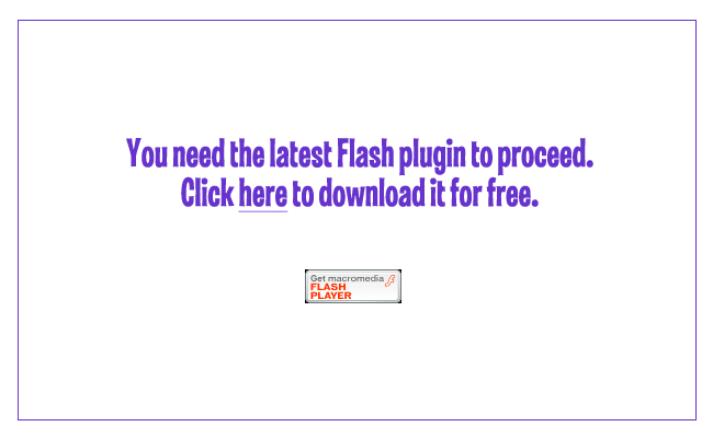 You need the latest Flash plugin to proceed. Click here to download it for free.
