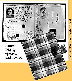Anne's Diary, opened and closed