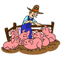 Farmer Fred counting pigs