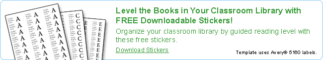 Level the Books in Your Classromm Library with FREE Downloadable Stickers!