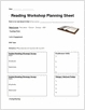Reading Workshop Planning Sheet